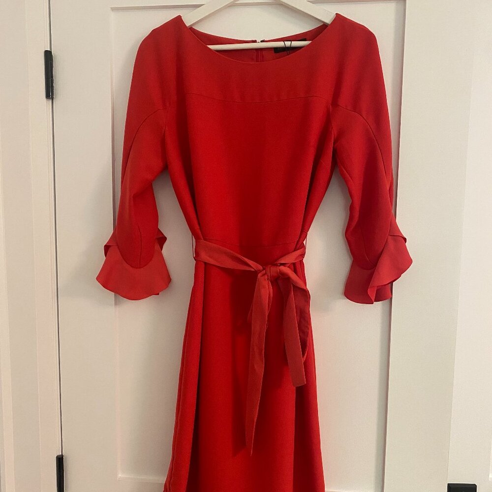 Banana Republic Flounce Sleeve Dress with tie waist